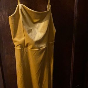 Urban Outfitters gold suede mini dress